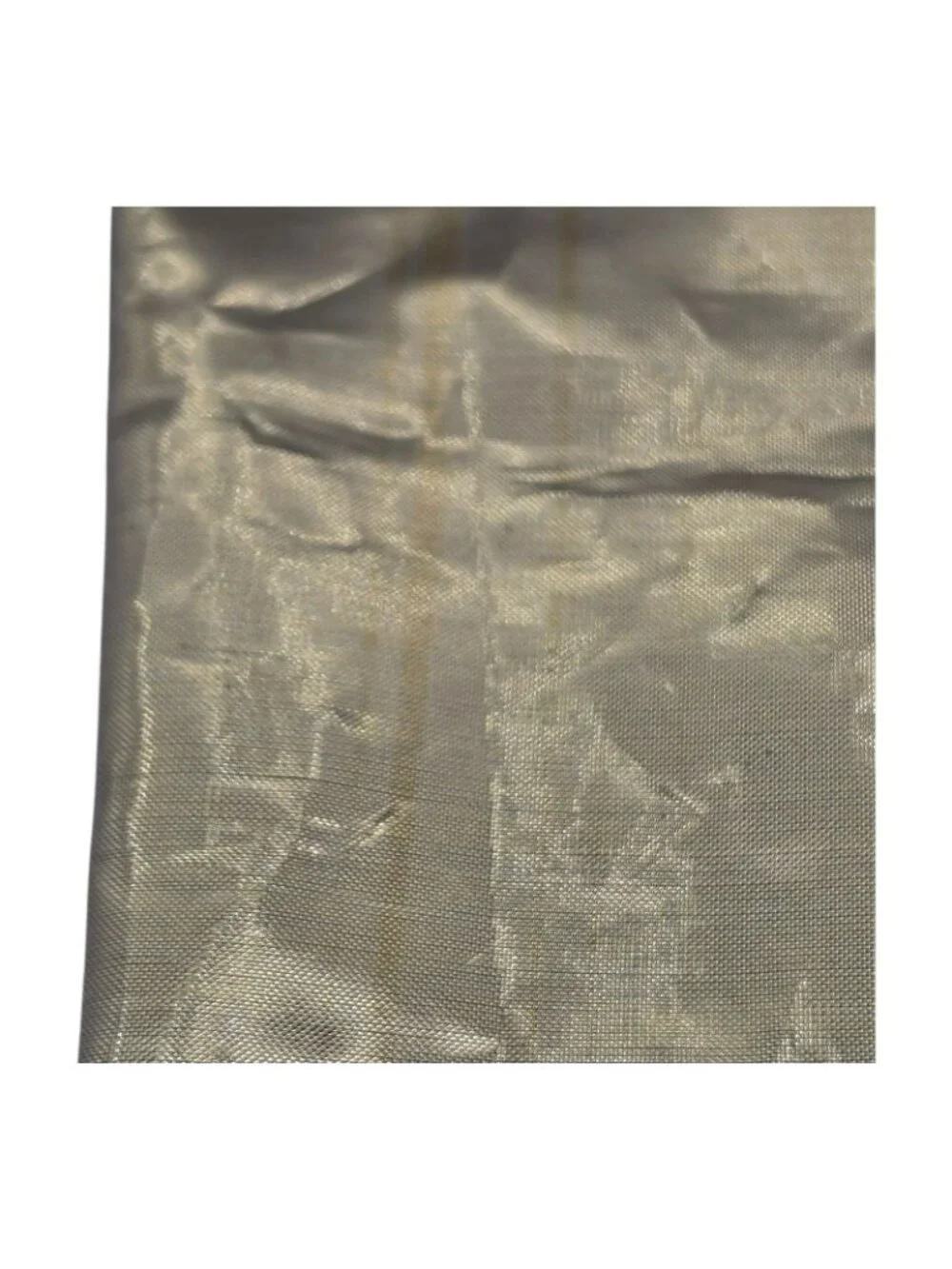 Gold Lame Metallic Napkins Wire-Wrapped Bone Rings Set Of 2